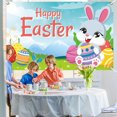 thumbnail image 2 of Agiferg Easter Banner Holiday Decorations Eggs Bunny Banner Cloth Holiday Party Photo Background, 2 of 5