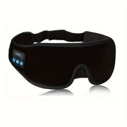 HLONK [Wireless 3D Sleep Mask Headphones] New BT Wireless Music 3D Sleep Mask for Women And Men  No Pressure on Long Eyelashes Headphones for Sleep Eye Mask  Black Suitable for Running  E