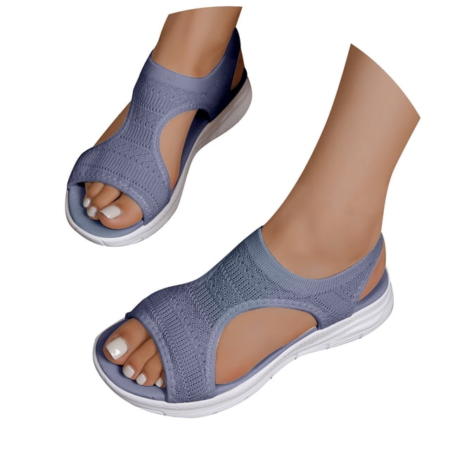 2025 Chaussures Décontractées pour Femmes Chaussures Respirantes en Tricot à Enfiler pour Femmes Chaussures pour Femmes Taille 8 Robe Décontractée Sandales à Talon Compensé pour Chaussures Décontractées pour Femmes pour l'Automne Extérieur