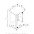 thumbnail image 3 of Furinno Simplistic 1-Tier End Side Night StandBedside Table with Plastic Poles, EspressoBlack, 3 of 5