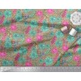 thumbnail image 2 of Soimoi Poly Georgette Fabric Leaves & Peony Floral Print Fabric by Yard 42 Inch Wide, 2 of 3