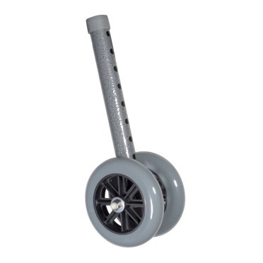 Drive Medical Grey 5-inch Heavy Duty Bariatric Walker Wheels, 1 Pair
