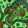 thumbnail image 1 of Ahgly Tapis d'Intérieur Lavable en Machine Carré Transitionnel Marron Chocolat, 4 Pieds Carré, 1 of 7