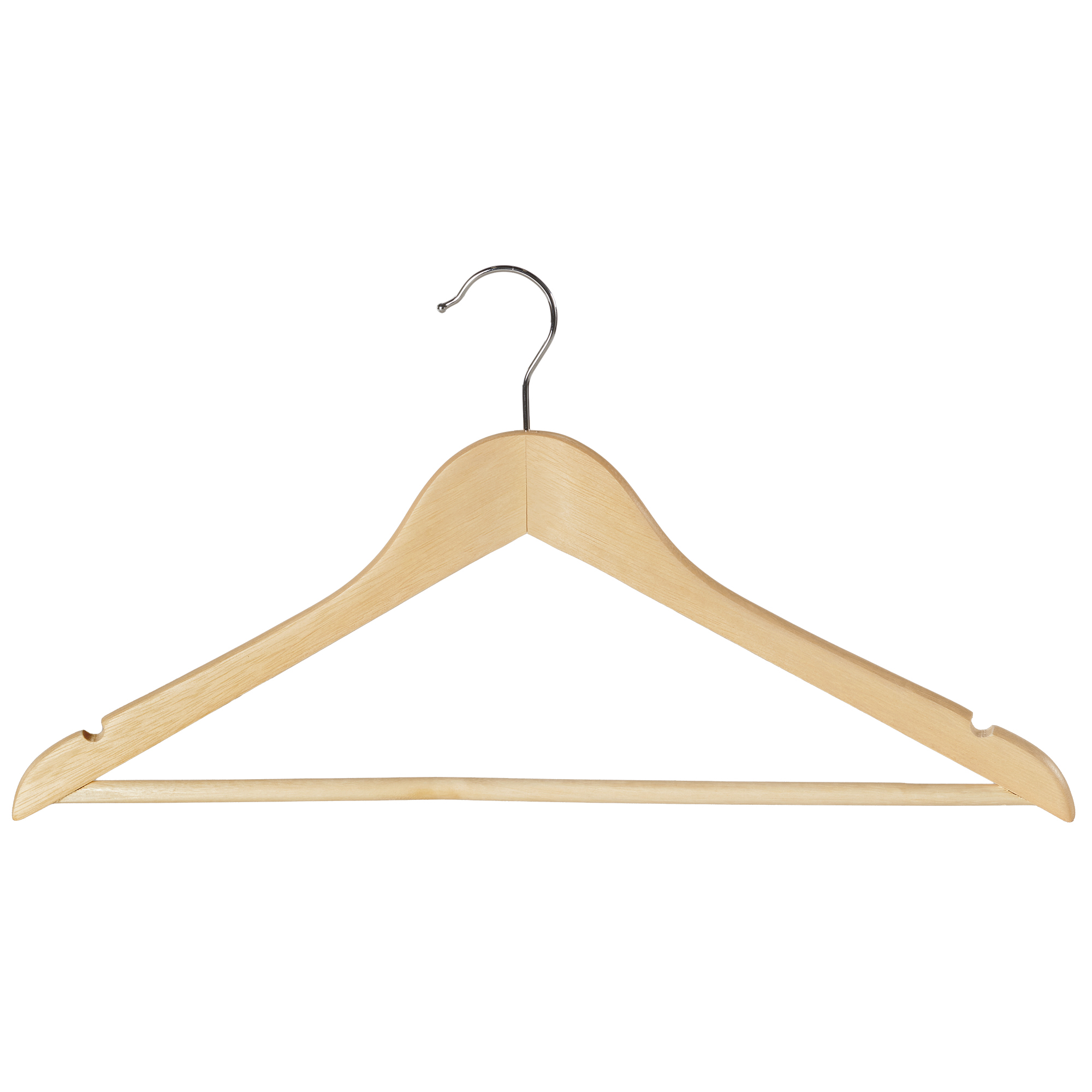 neatfreak! Contour Cintre Cintres profilés en Bois Naturel, paquet de
