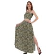 thumbnail image 3 of Bimba 2 Pcs Robe de Plage Aguichant pour Femmes Imprimée Smockée Crop Top & Longue Jupe Ensemble, 3 of 7