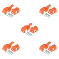thumbnail image 3 of ZheElen 2pcs/set Advanced And Performance Motorcycle Fork Shoes Cover orange 5Set, 3 of 6