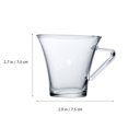thumbnail image 3 of Tasse à Espresso Transparente Tasse d'Eau Pratique Tasse à Café en Verre avec Poignée, 3 of 9