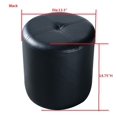 thumbnail image 2 of Pilaster Designs - Round Ottoman Stool (Brown Microfiber), 2 of 4