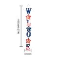 thumbnail image 3 of Americana Fourth of Party Welcome Hanging Vertical Sign Decoration, 3 of 6