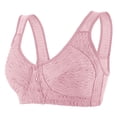 thumbnail image 1 of Timegard Bras for Women Plus Size Wirefree Front Closure Button Wide Strap Comfortable Full Support Bra, 1 of 7