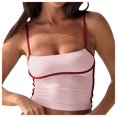 thumbnail image 1 of MIASHUI Womens Camisole Tank Tops Adjustable Spaghetti Strap Vest,Red,XL, 1 of 7