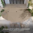 thumbnail image 4 of Outsunny Parasol de Patio Extérieur 15 Pieds avec Double Auvent, Brun, 4 of 10