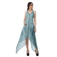 thumbnail image 1 of Moomaya Asymmetrical Hem Dress Ladies Handkerchief Halter Spaghetti Strap Dress, 1 of 4