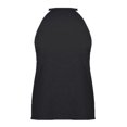 thumbnail image 4 of Birdeem Hauts pour Femmes Aguichant à Encolure Ronde Ajourée, Camisole Sans Manches de Couleur Unie, 4 of 5