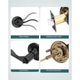 thumbnail image 2 of Interior Privacy Door Handle with Lock Matte Door Lever for Bathroom and Bedroom Wave Style Door Handle Indoor Matte Reversible Keyless Turn Lock, 2 of 7