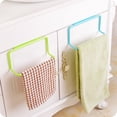 thumbnail image 3 of pdqouc Towel Rack, Hanging Holder Organizer Towel Bar Rack for Kitchen Bathroom Over The Door Cabinet Cupboard Hanger Plastic Non-Marking Dishcloth Hanging Holder, 3 of 7
