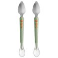 thumbnail image 1 of 2pcs Fruit Puree Spoon Double-ended Baby Food Spoon Baby Silicone Feeding Spoons, 1 of 8