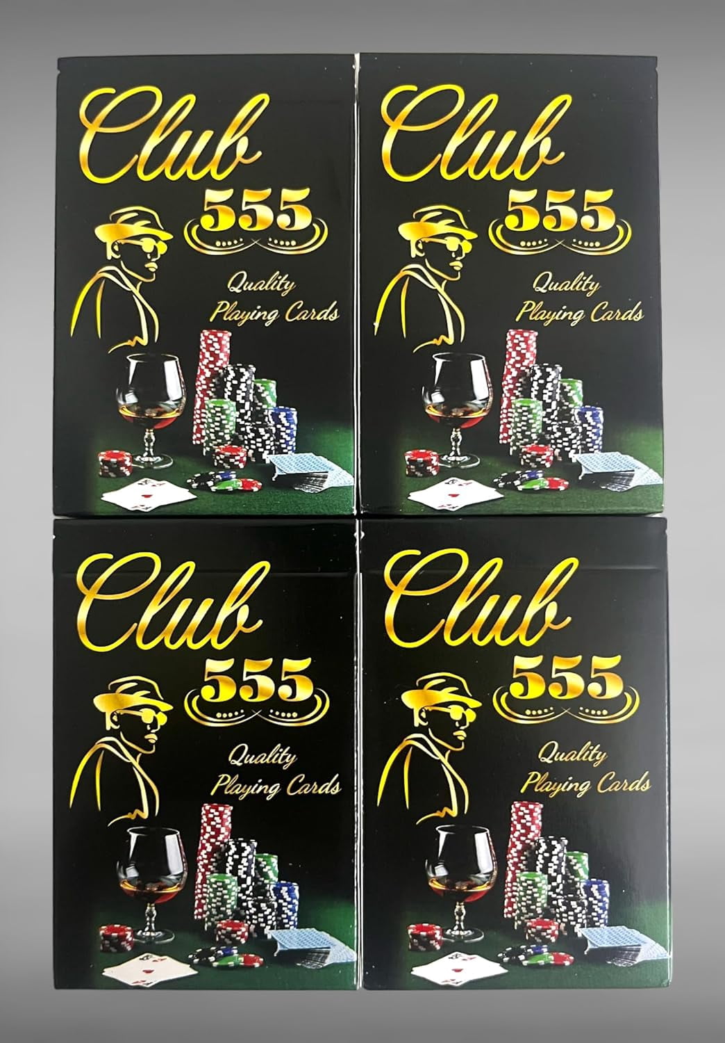 Woyr Club 555 Plastic Coated Playing Card Game Pack Of 4 For Adults - Taash Ke Patte, Rummy Cards Poker Cards, Teen Patti Cards | Multicolor Playing Card