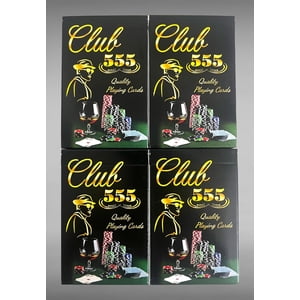 Woyr Club 555 Plastic Coated Playing Card Pack de jeu de 4 Pour les adultes - Taash Ke Patte, Rummy Cards Poker Cards, Adolescents Patti Cards