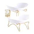 thumbnail image 4 of Abbracc Étagé Fruits Bol Panier Rack Plateau de Thé pour Cuisine 2 Tier Blanc, 4 of 9