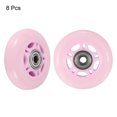 thumbnail image 3 of Unique Bargains Inline Skate Wheels with Bearings 82A Skate Replacement, Light Pink 8 Pack, 3 of 5