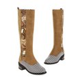thumbnail image 4 of CEHVOM Women Boots Mid Heel Pointed Shoes Zippered Shoes Winter Snake Pattern, 4 of 4