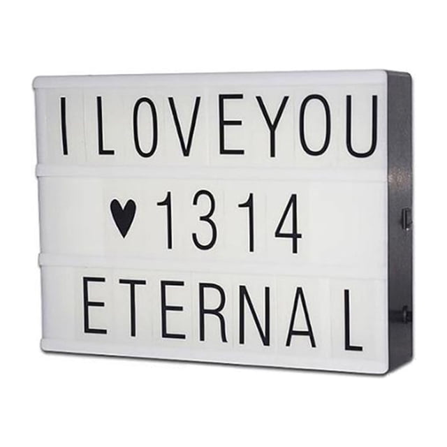Rbaofujie Coffee Bar Decor Led Diy A4 Board Letters Character Alphabet Number Punctuation Jigsaws Light Panel Home Decoration Wedding Gift Classroom Decorations