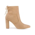 thumbnail image 3 of Unique Bargains Women's Pull on Drawstring Block Heel Ankle Boots Khaki US 6, 3 of 7