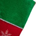 thumbnail image 3 of Northlight 20" Red Velveteen Sequined Christmas Tree Stocking with Green Cuff, 3 of 5