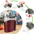 thumbnail image 4 of Viretec Contenant de Rangement pour Riz, Distributeur Hermétique pour Aliments Secs de 5 à 10 Lb, Boîte pour Nourriture pour Chien et Chat, Bac de Cuisine et de Garde-Manger en Plastique Transparent Sans BPA pour Gruau, Céréales, Pâtes, Farine Lot de 2 Gris, 4 of 7