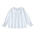 thumbnail image 2 of RXIRUCGD Mode Hauts Décontractés à Manches Longues pour Filles Col Rond Imprimé (Bleu Clair, Taille : 4 Ans), 2 of 3
