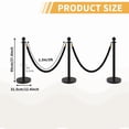thumbnail image 2 of Crowd Control Stanchion Set with Retractable Belts and Red Velvet Ropes, Stainless Steel Queue Barrier Posts for Theaters Parties Wedding Exhibition, Silver, 2 of 7