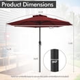 thumbnail image 3 of Gymax Outdoor Patio Umbrella Modern Table Umbrella w/8 Heavy Duty Ribs Sun-proof Wine, 3 of 10