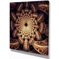 thumbnail image 2 of Motif de Fleur Fractale Symétrique Brune - Impression d'Art Floral sur Toile, 2 of 3
