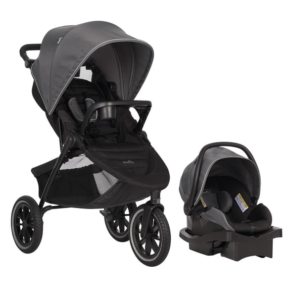 Evenflo Folio3 Système de Voyage de Promenade & de Jogging avec Siège d'Auto pour Bébé LiteMax (4-50 lbs)