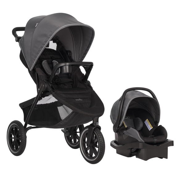 Evenflo Folio3 Système de Voyage de Promenade & de Jogging avec Siège d'Auto pour Bébé LiteMax (4-50 lbs)