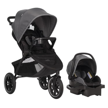 Evenflo Folio3 Stroll & Jog Travel System With LiteMax Infant Car Seat (4-50 lbs)