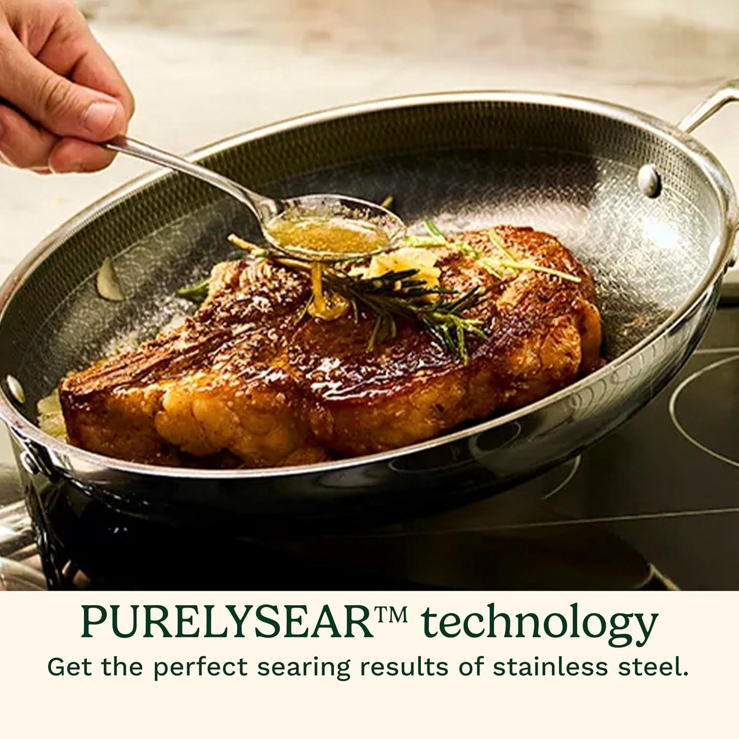 Cuisinart FusionPlus™ Ensemble de 6 Poêles Antiadhésives en Acier Inoxydable, 8", 10", 12" avec Couvercles, Sans PFAS, Compatible Induction (FPS‑6SSCRC)