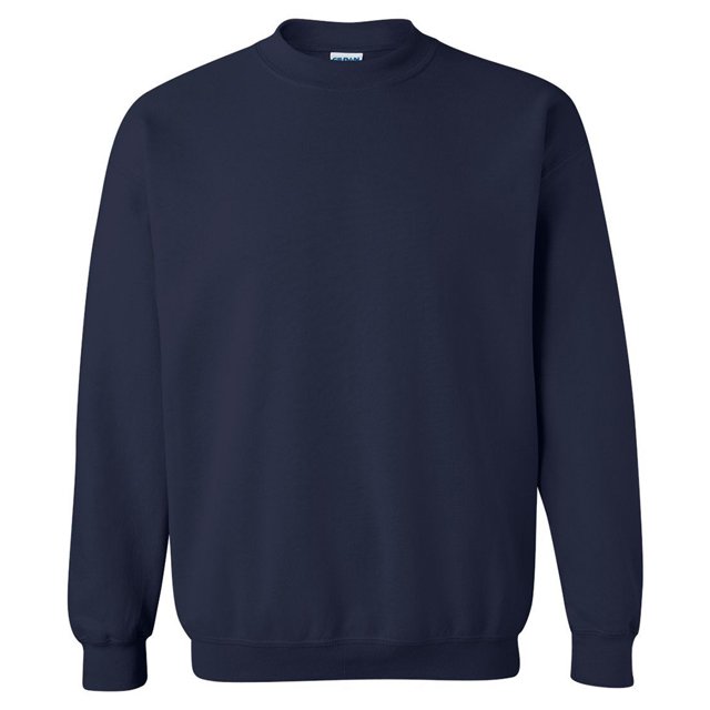 Gildan 1800 Chandail en Molleton Ras du Cou pour Hommes Lg Slv Pull-Over Marine 3TG