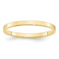 thumbnail image 1 of 10K Yellow Gold 2mm Light Weight Flat Band Size 7, 1 of 3