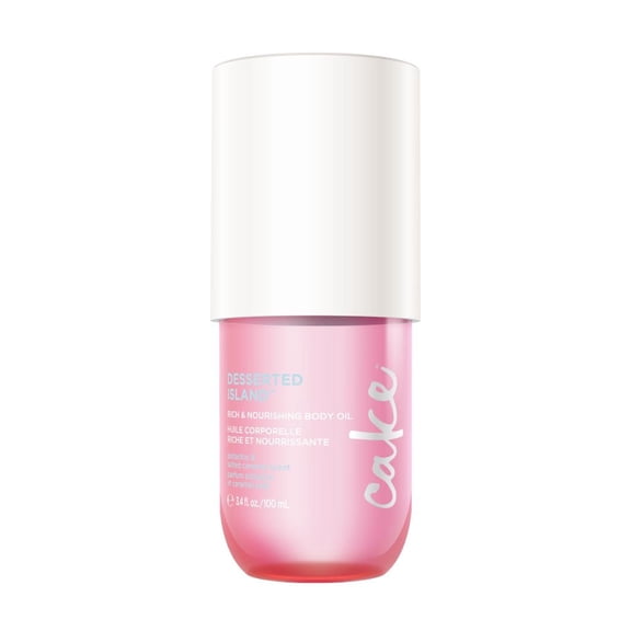 Cake Beauty Body Oil, Desserted Island - Rich & Nourishing Body Oil - Sunny & Sweet Scent - 3.4 Fl Oz