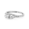 thumbnail image 2 of 1/2ct Princess Cut Diamond 3 Stone Engagement Ring 10K White Gold, 2 of 2