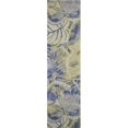 thumbnail image 1 of HomeRoots 353004 2 ft. 6 in. x 10 ft. Runner Wool Blue & Green Area Rug, 1 of 1