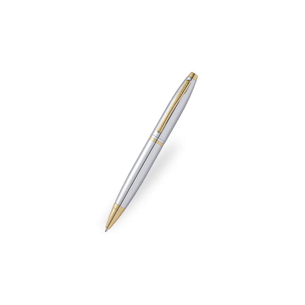 Cross Calais Refillable Ballpoint Pen, Medium Ballpen, Includes 2 Bonus Refills, Premium Gift Box - Medalist Chrome