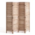 thumbnail image 1 of VEVOR Wood Room Divider Wooden Privacy Screen 4 Panel Room Separation Divider, 1 of 9