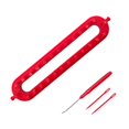 thumbnail image 3 of Rongfmy Long Knitting Loom DIY Crochet Weaving Handmade Machine Knitter for Red 10.2inch, 3 of 9