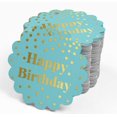thumbnail image 4 of Inkdotpot Real Gold Foil Happy Birthday Tags Favor Hang Paper Tags 50 Piece, 4 of 6