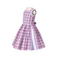 thumbnail image 4 of Robe Fille Blanche Rouge à Carreaux Douce Vintage Classique Bouffante Sans Manches 5 Ans, 4 of 7