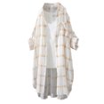 thumbnail image 3 of Pompotops Chemisier OL en Mousseline à Manches Longues pour Femmes Dames Décontracté Ample Hauts Blouse Liquidation, 3 of 3