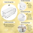 thumbnail image 4 of Plastic Pantry Organization and Food Storage Bin – Great Kitchen Organization and Kitchen Storage – Fridge Organizer Bins, Pantry Storage – 2 Pack, 4 of 5